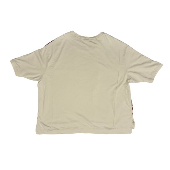 Natural Life Oversized Short-Sleeve Sweatshirt, One Size, Quilted-Style Print - Picture 5 of 7